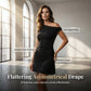 🔥 Sommer-Neuheit: 50 % Rabatt ！👗Einschultriges Gerafftes Mini-Kleid