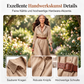 Maxikleid mit langen Ärmeln und Gürtel für Damen, klassischer Kragen, langes Kleid für Urlaub und Resort