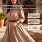 Maxikleid mit langen Ärmeln und Gürtel für Damen, klassischer Kragen, langes Kleid für Urlaub und Resort