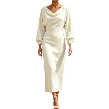 💃Neue Kollektion – 50 % Rabatt🔥🛍️Elegantes Damenkleid mit Wasserfallkragen