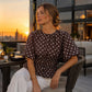 🌴Sommer-Bestseller: 50 % Rabatt！👚Damen Taillenbetonte Gepunktete Bluse