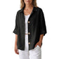 🔥🧥50 % Rabatt🛍️Damen Retro Lockeres Knopfleisten-Hemd