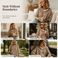 🍂🧥Neuheiten Sale: 50 % Rabatt✨Damen Kapuzen-Kordelzug Strick-Pullover