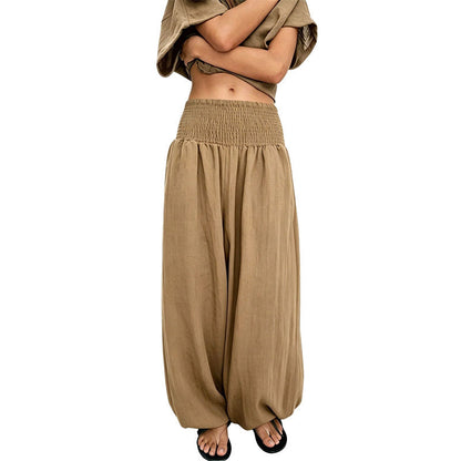 👖😍Bestseller – 50 % Rabatt！Legere Haremshosen für Damen mit gerafftem Bund🛍️