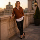 🍂🧥50% RABATT! ☕Damen Viertelreißverschluss Pullover Strickpullover