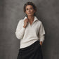 🍂🧥50% RABATT! ☕Damen Viertelreißverschluss Pullover Strickpullover