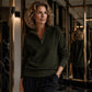 🍂🧥50% RABATT! ☕Damen Viertelreißverschluss Pullover Strickpullover