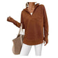 🍂🧥50% RABATT! ☕Damen Viertelreißverschluss Pullover Strickpullover