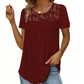 Elegantes T-Shirt mit Spitzenkragen