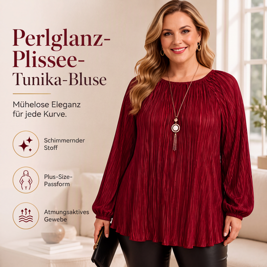 👚🔥Herbst-Neuheiten – 50 % Rabatt🛍️Langärmliges Plissee-Oberteil für Damen in Übergröße