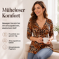 🐆✨Zeitlich begrenzt – 50 % Rabatt🛍️Großes Damenoberteil mit Leopardenmuster und V-Ausschnitt