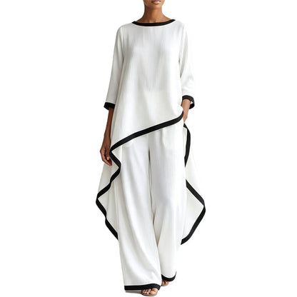 Zweiteiler für Damen: Lässige Tunika und Hose mit weitem Bein