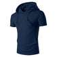 Herren Kapuzen Kurzarm T-Shirt mit Tasche
