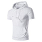 Herren Kapuzen Kurzarm T-Shirt mit Tasche