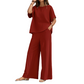 💃👚👖50 % Rabatt！✨Weites Oberteil & Weite Hose Set für Damen