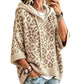 ✨Neuheiten: 50% Rabatt – Damen Leopardenmuster Strick-Hoodie