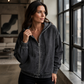 Damen lässige Zip-Kapuzenjacke