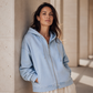 Damen lässige Zip-Kapuzenjacke