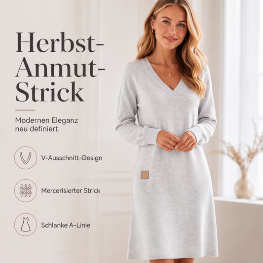 🧶👗2026 Neuheiten – 50 % Rabatt🛍️Schmeichelndes Midikleid mit V-Ausschnitt