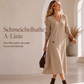 Schmeichelndes Midikleid mit V-Ausschnitt