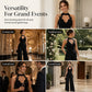 Damen Eleganter Neckholder Spitzen Plissee Weites Bein Overall