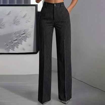 👖 Hochhausige gestreifte Weithosen – Hoher Bund, weites Bein & modisches Streifendesign | Figurschmeichelnd, luftig & vielseitig – Perfekt für warme Tage & elegante Looks – Jetzt -50%