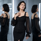 🌸 Damen Cold-Shoulder-Oberteil aus geblümtem Jacquard – Eleganter Blumenstoff, femininer Schulter-Akzent & vielseitig kombinierbar | Perfekt für warme Tage, Dates & besondere Anlässe – Jetzt -50%!