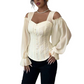 🌸 Damen Cold-Shoulder-Oberteil aus geblümtem Jacquard – Eleganter Blumenstoff, femininer Schulter-Akzent & vielseitig kombinierbar | Perfekt für warme Tage, Dates & besondere Anlässe – Jetzt -50%!