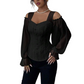 🌸 Damen Cold-Shoulder-Oberteil aus geblümtem Jacquard – Eleganter Blumenstoff, femininer Schulter-Akzent & vielseitig kombinierbar | Perfekt für warme Tage, Dates & besondere Anlässe – Jetzt -50%!