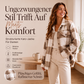 📢📢50% RABATT !!⏰Gemütliche karierte Damenjacke mit Knopfleiste