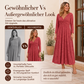 📢📢50%Rabatt!!!👗Damen Wickelkleid mit V-Ausschnitt und Taschen