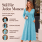📢📢50%Rabatt!!!👗Damen Wickelkleid mit V-Ausschnitt und Taschen