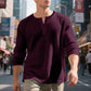 📢📢50%Rabatt!!!✨🎉Langarm-Henley-Shirt aus Waffelstrick für Herren