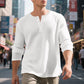 📢📢50%Rabatt!!!✨🎉Langarm-Henley-Shirt aus Waffelstrick für Herren