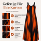 Ärmelloses gestreiftes Kleid für Damen in Übergröße