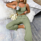 Damen Spitzen-Camisole-Pyjama-Set für den Sommer