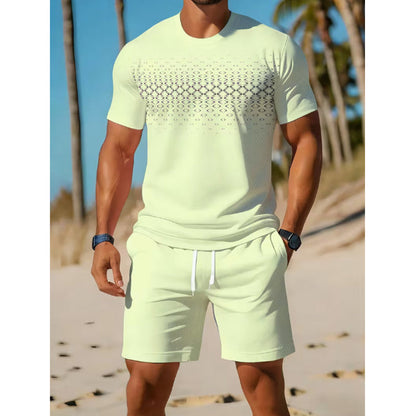 💞 Über 100.000 verkauft – der beliebteste Hit – jetzt zum halben Preis！Zweiteiliges Set für Herren: Freizeit-T-Shirt und Shorts