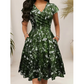 👗🌼Nur kurze Zeit – 50 % Rabatt！💖Elegantes bedrucktes Damenkleid mit Taschen