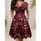 👗🌼Nur kurze Zeit – 50 % Rabatt！💖Elegantes bedrucktes Damenkleid mit Taschen