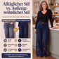 Weite Damenjeans mit Cut-Outs und Metallösen