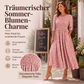 📢📢50%Rabatt!!!🎉✨Damen-Kleid mit Smoknähten und Blumenmuster