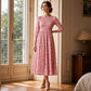 📢📢50%Rabatt!!!🎉✨Damen-Kleid mit Smoknähten und Blumenmuster