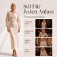 Elegantes Samtkleid mit Wasserfallkragen für Damen