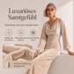 Elegantes Samtkleid mit Wasserfallkragen für Damen