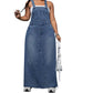 Damen Große Größen Denim Overall Maxikleid