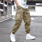 Herren Casual Loose Vintage Jogginghose mit Klapptaschen