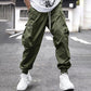 Herren Casual Loose Vintage Jogginghose mit Klapptaschen