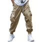 Herren Casual Loose Vintage Jogginghose mit Klapptaschen