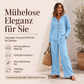 📢📢50%Rabatt!!!🎉✨Damen-Set mit V-Ausschnitt, langärmligem Oberteil und weitem Bein