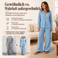 📢📢50%Rabatt!!!🎉✨Damen-Set mit V-Ausschnitt, langärmligem Oberteil und weitem Bein